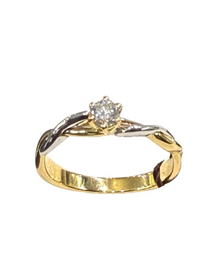 Anello Gianni Pace Donna Solitari in Oro giallo Diamante 0.21 Ct SLBIC021 - SLBIC021